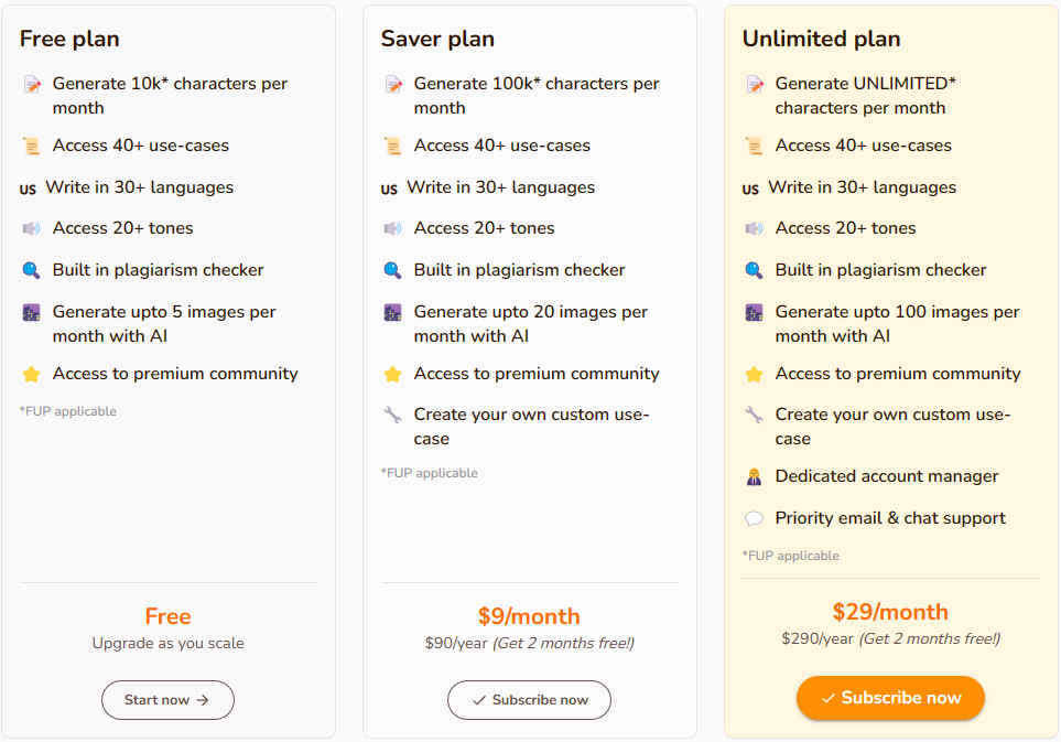 Rytr Pricing