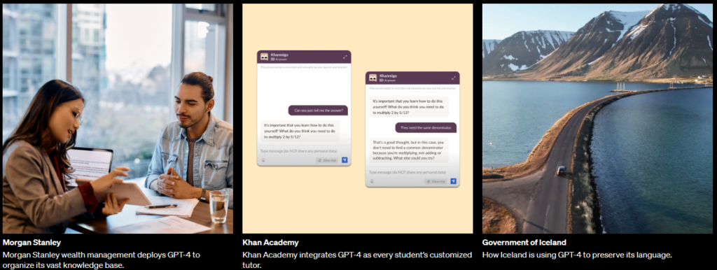 Examples of App built using GPT-4
