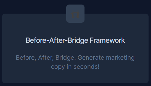 Before-After-Bridge Framework
