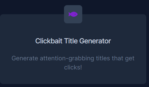 Clickbait Title Generator