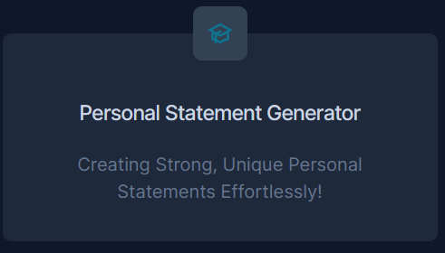Personal Statement Generator