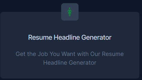 Resume Headline Generator