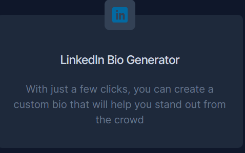 LinkedIn Bio Generator