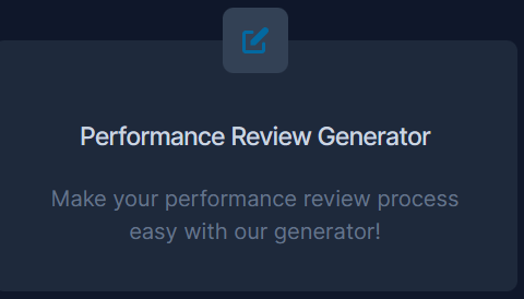 Performance Review Generator
