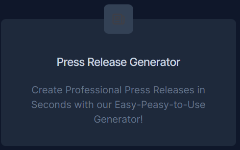 Press Release Generator