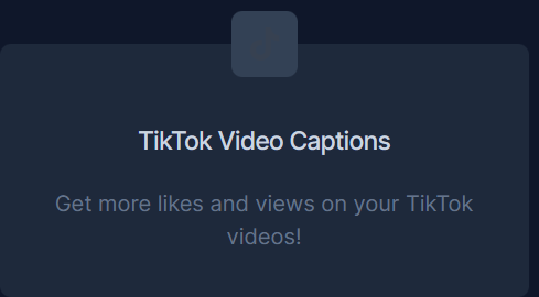 TikTok Video Captions