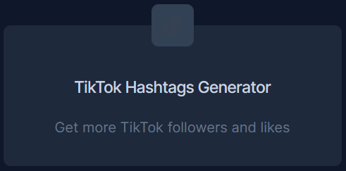 TikTok Hashtags Generator