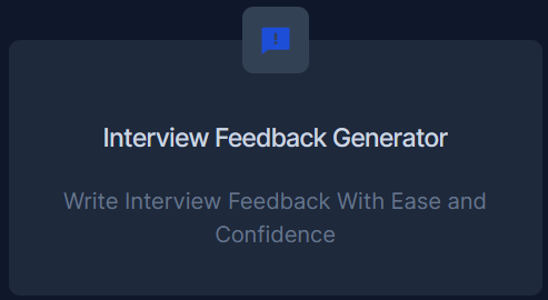 Interview Feedback Generator