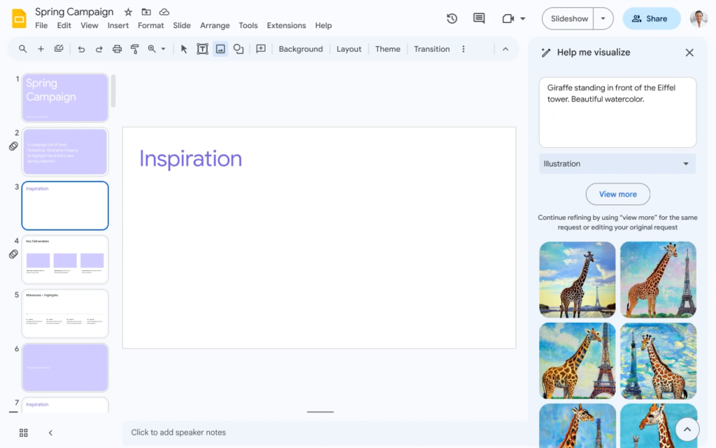 Duet AI Google Slides