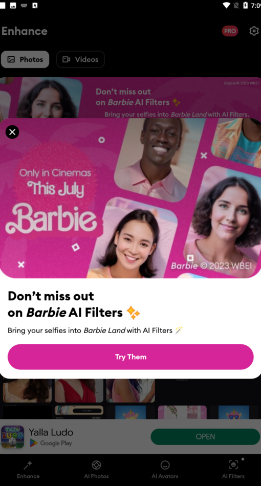 Barbie filter
