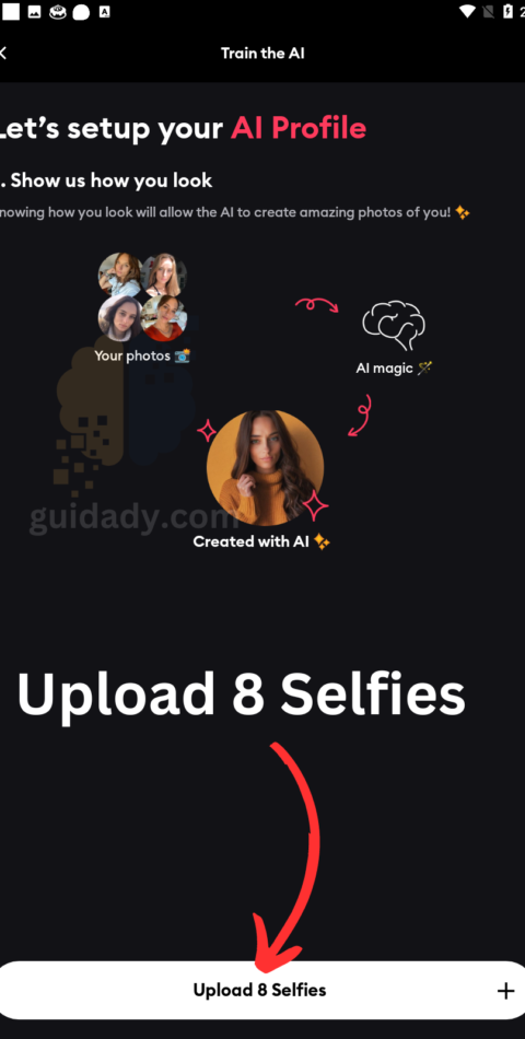 Upload 8 Selfies