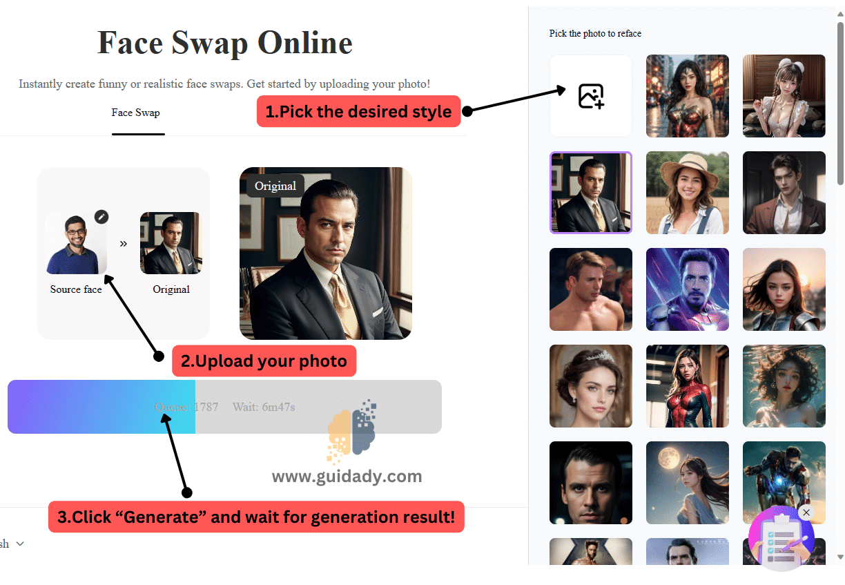 How To Use Artguru AI Face Swap? - Guidady